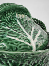 Large cabbage tureen - majolica 11"