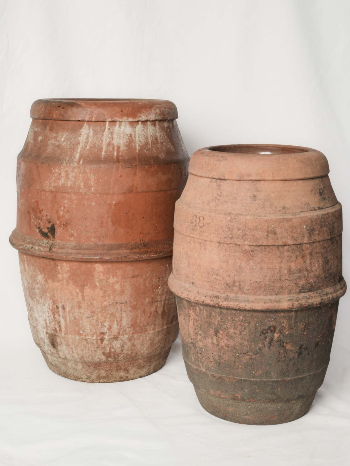 Pair of Mid-Century Tuscan Terracotta Olive Jars - 27¼"
