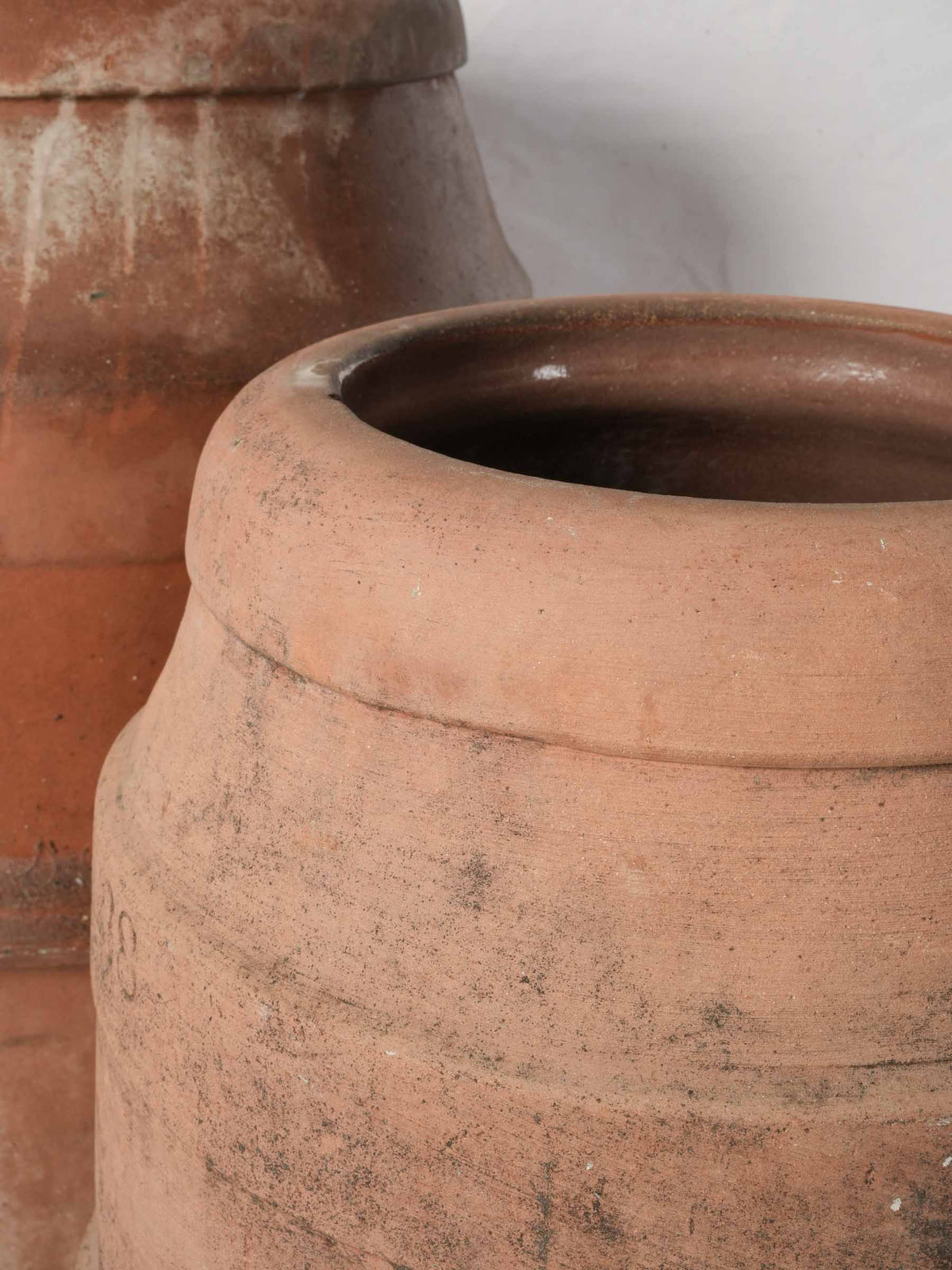 Pair of Mid-Century Tuscan Terracotta Olive Jars - 27¼"