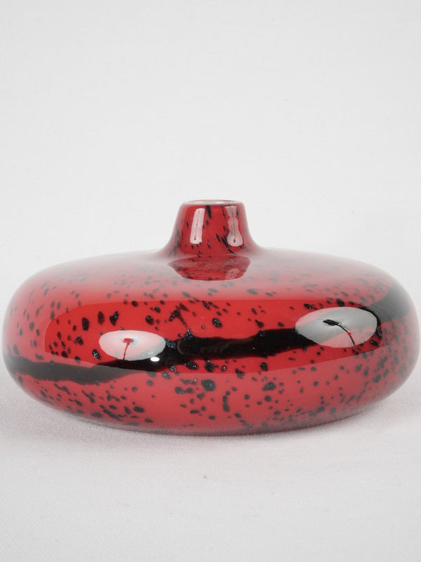 Vintage Murano glass vase -  red 8¾"
