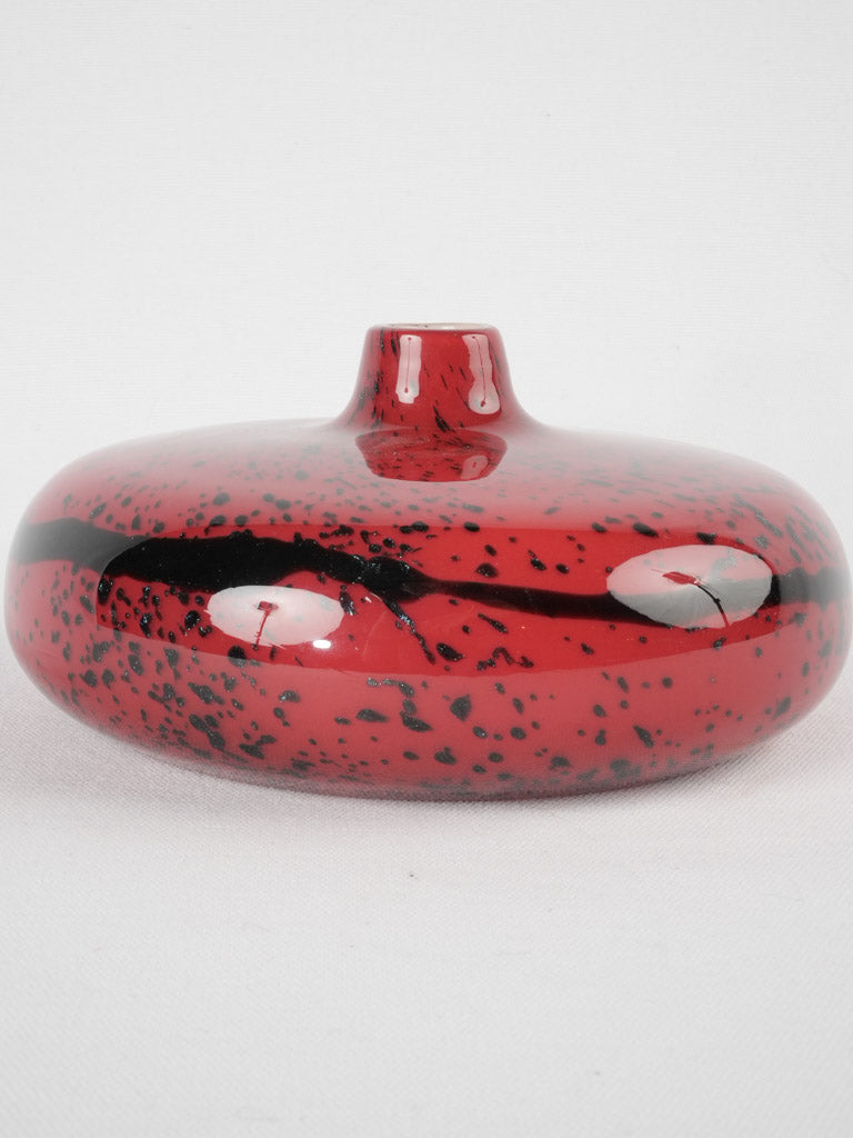 Vintage Murano glass vase -  red 8¾"