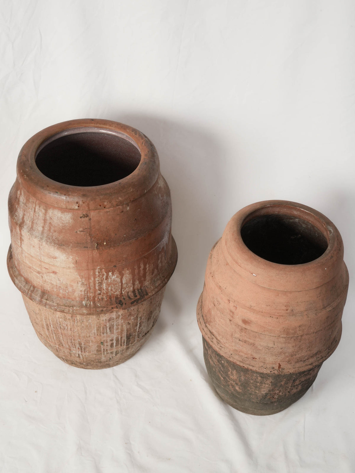 Pair of Mid-Century Tuscan Terracotta Olive Jars - 27¼"