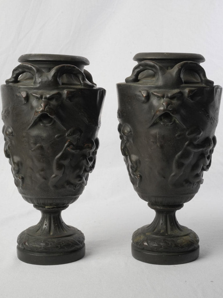 Smoky lustre-finish vases  