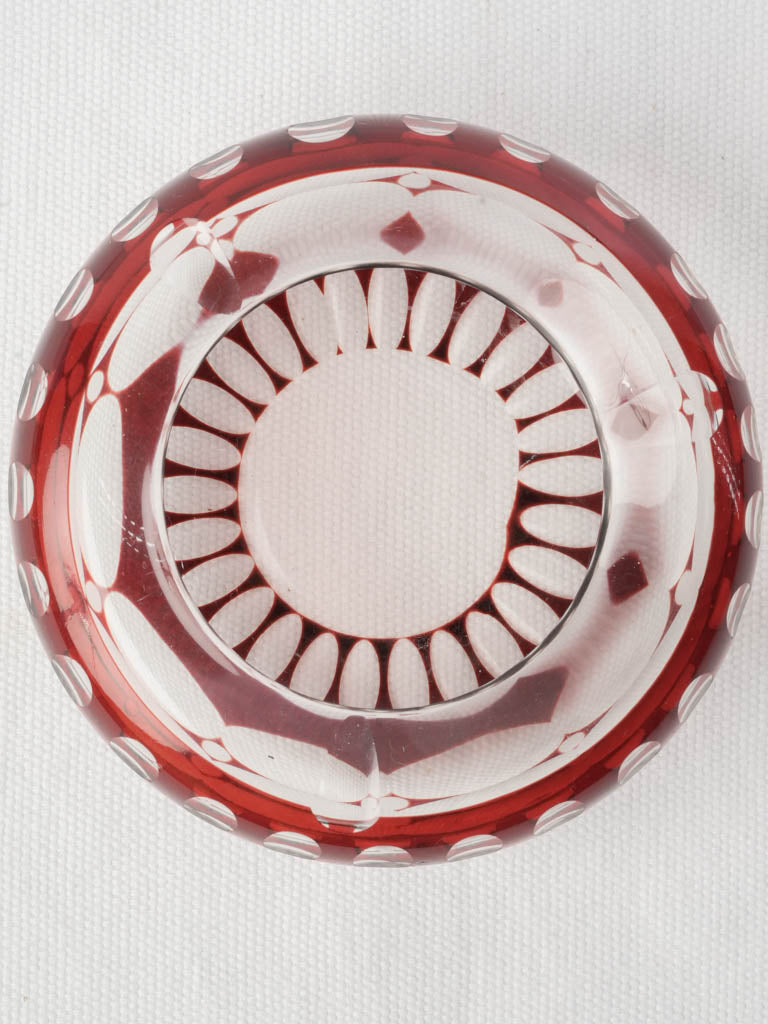 Hand-blown deep red crystal