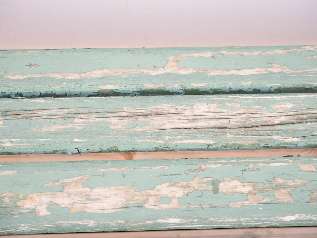 Distinctive bamboo-textured bench