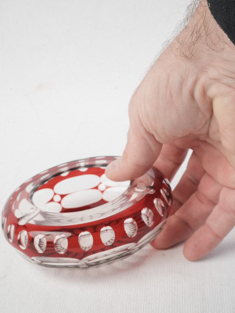 Elegant cut glass catchall