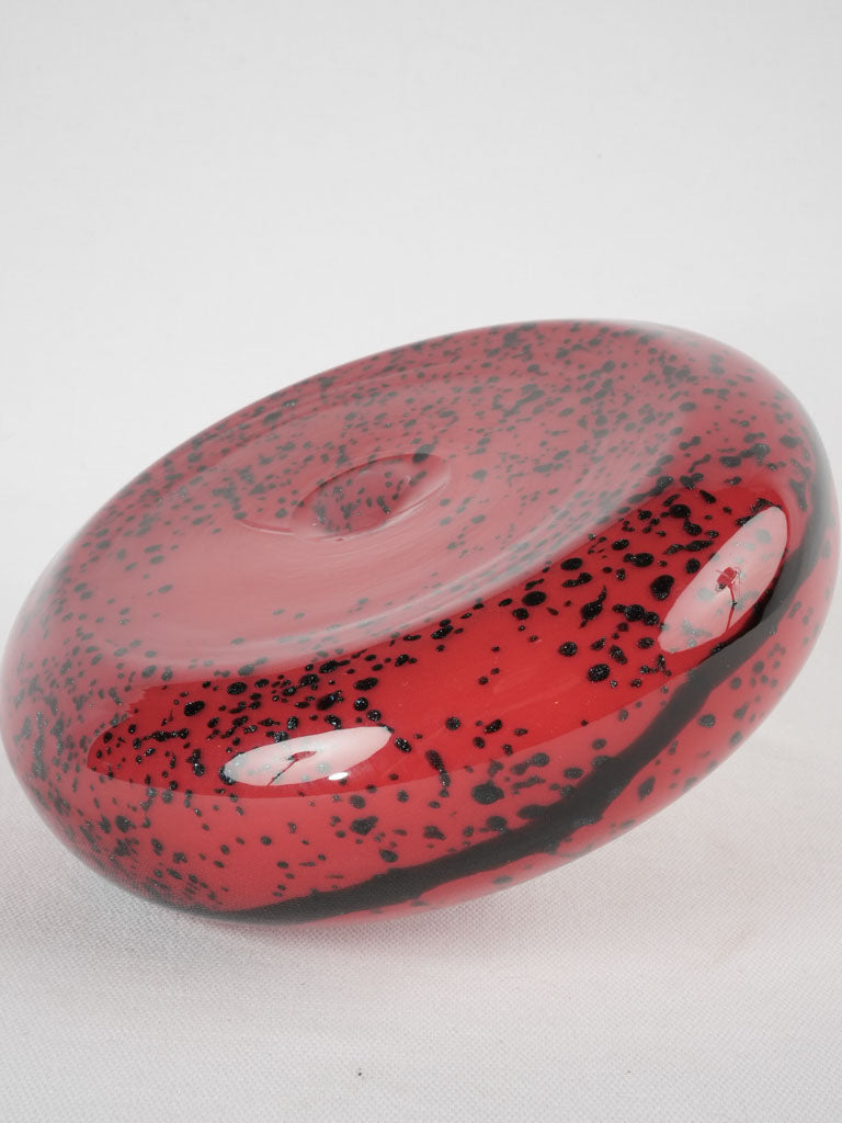 Vintage Murano glass vase -  red 8¾"