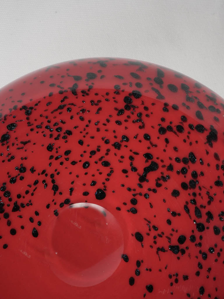 Vintage Murano glass vase -  red 8¾"
