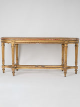 Ornate French gilded cane bench