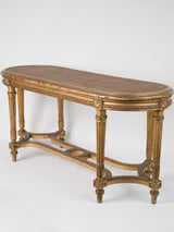 Delicate gilded French piano seat