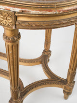 Opulent Louis XVI-style gold bench