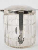 Lovely etched glass antique biscuit box