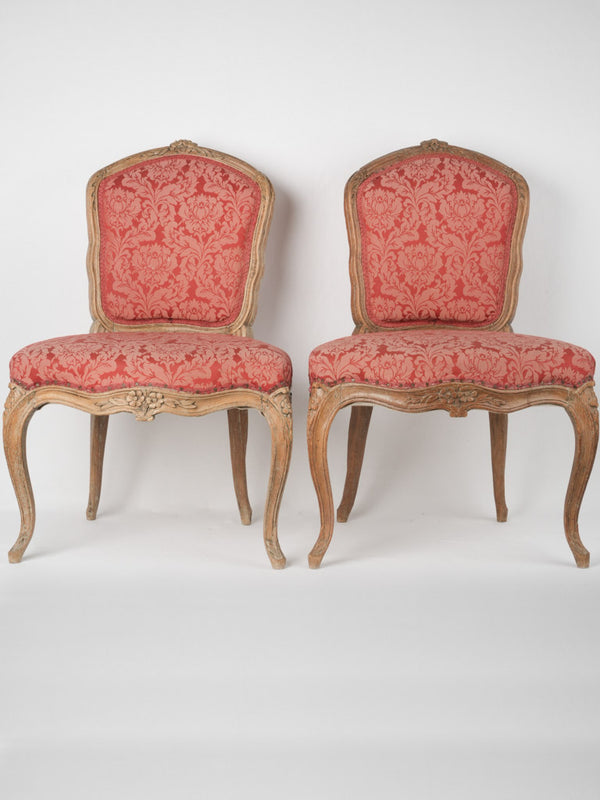 Antique floral French Louis XV chairs