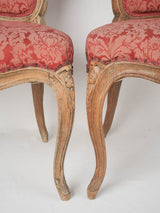 Antique French armchairs with violine pattern