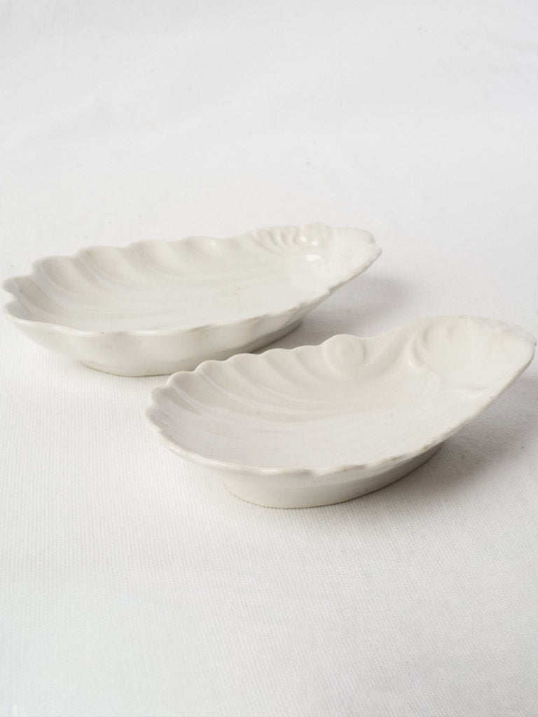 Graceful White-Glazed Ceramic Pair  