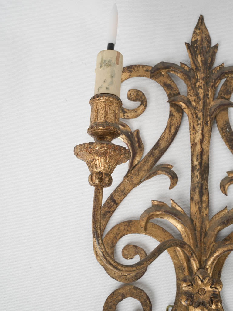 Vintage floral accent candle sconces  