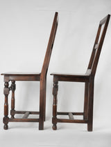 Pair of Lorraine dining chairs - 19th century walnut