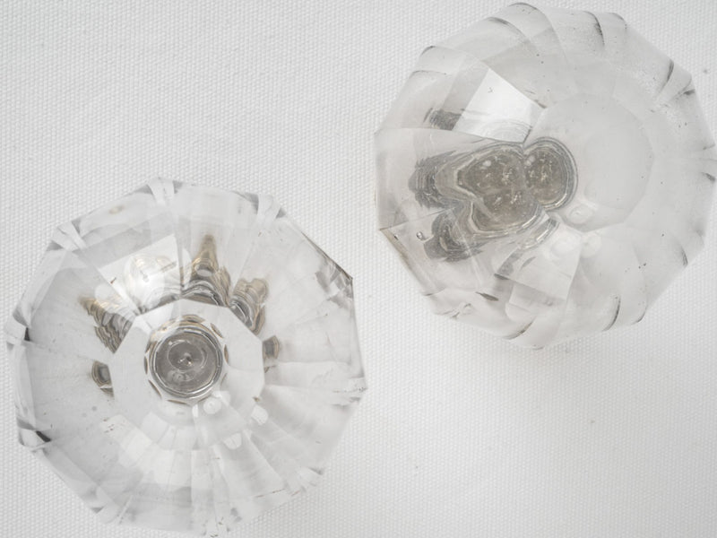 Sophisticated, 19th-century crystal finials