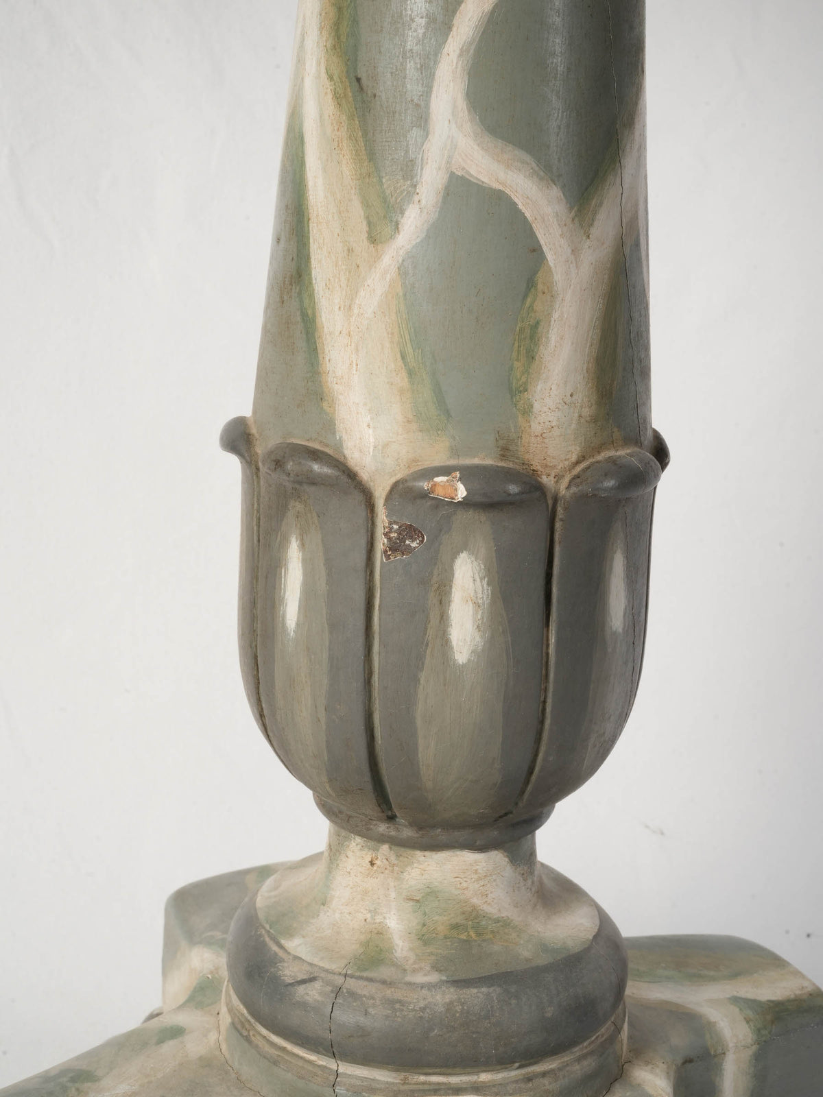1960s–70s Italian Faux-Marble Painted Demi-Lune Console - 32" x 35¾"