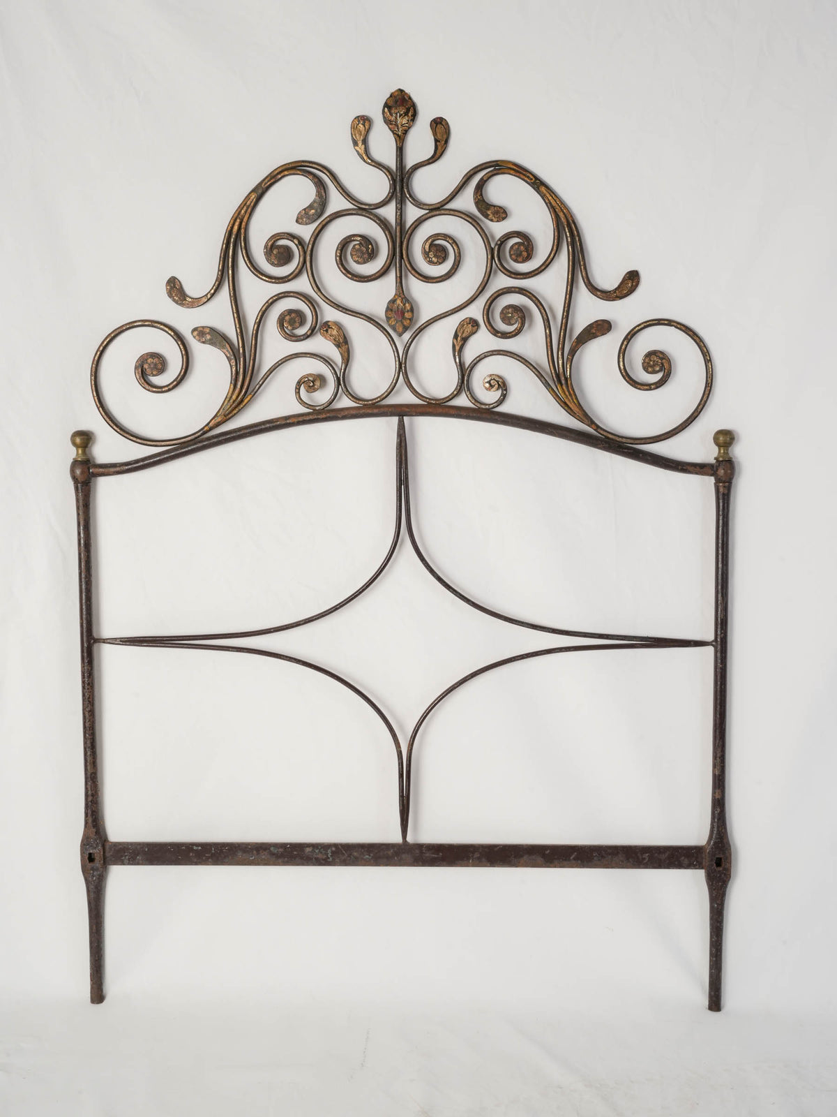 Pair of Antique Genoese Wrought-Iron Twin Headboards - 50¾" x 37½"