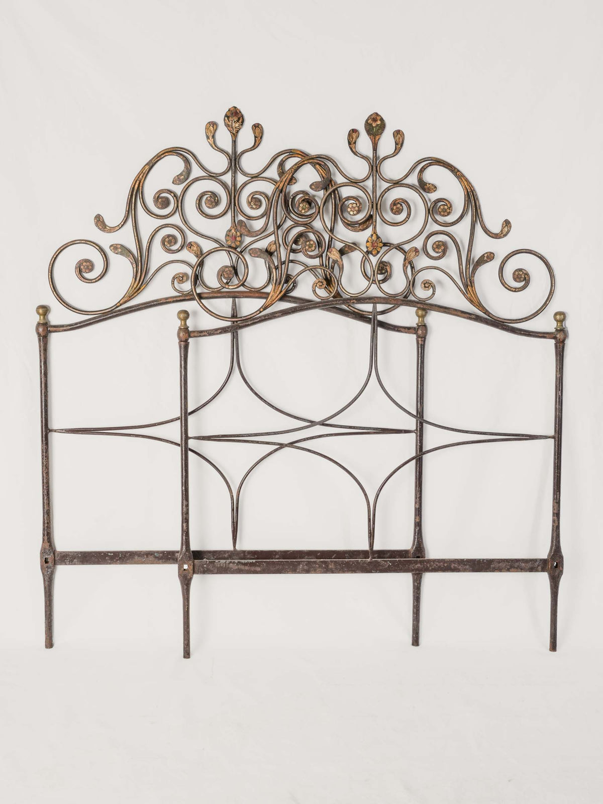 Pair of Antique Genoese Wrought-Iron Twin Headboards - 50¾" x 37½"