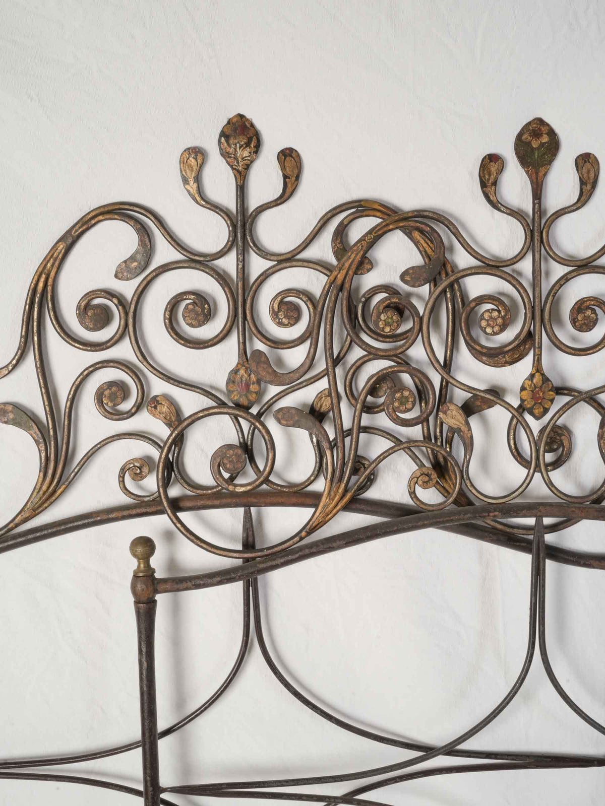 Pair of Antique Genoese Wrought-Iron Twin Headboards - 50¾" x 37½"