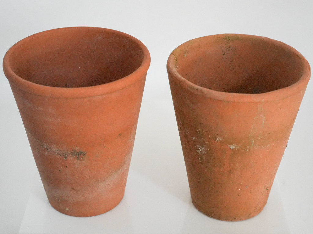 Soft patina-style French garden pots  
