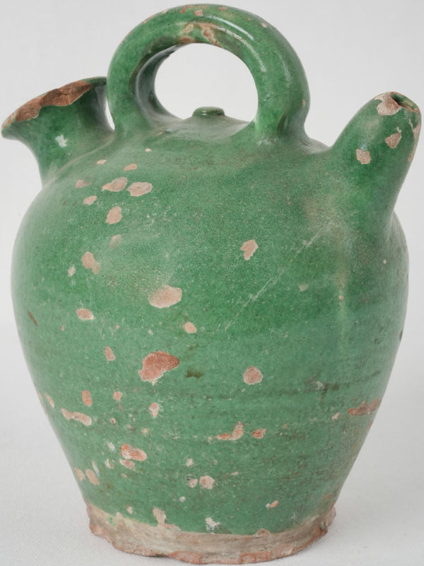 Rare, vintage Provençal terracotta kanti pitcher