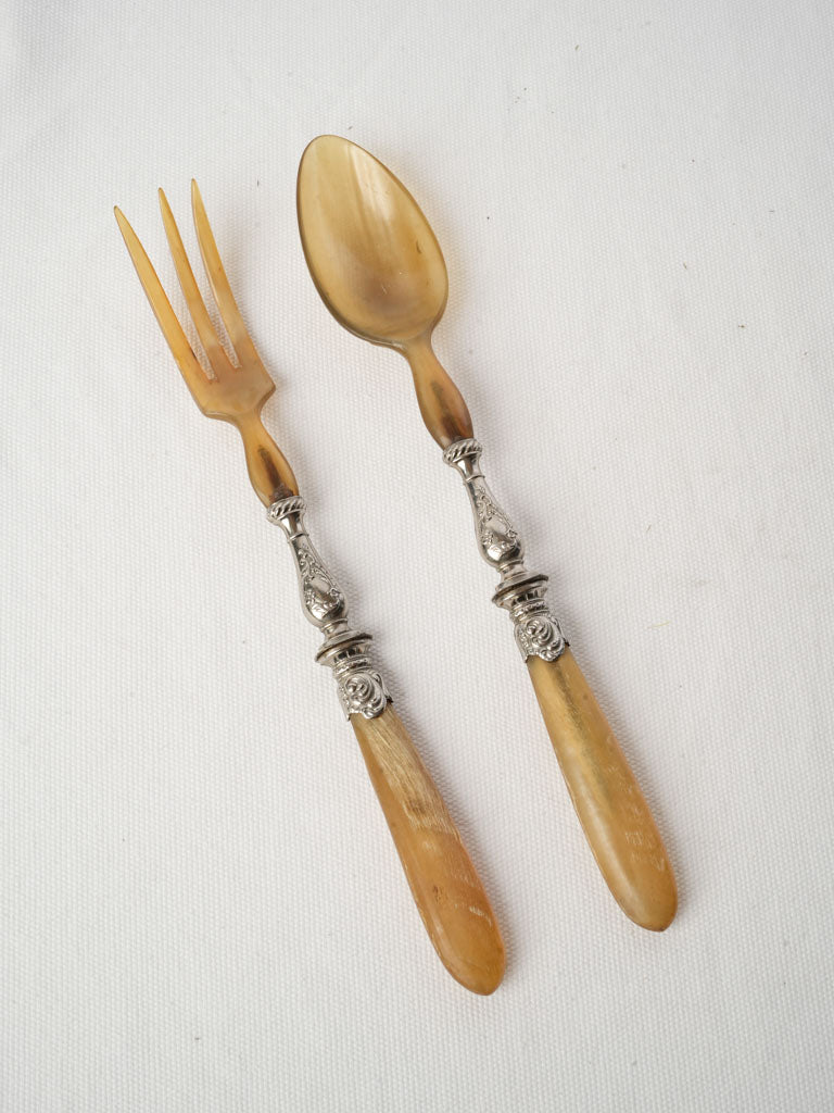 Translucent caramel tone serving utensils