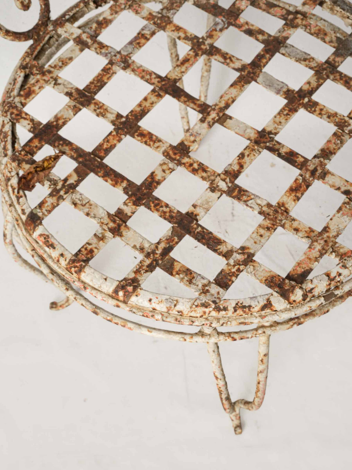 Set of Four Wrought-Iron Garden Chairs w/ Weathered Patina