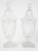 Classic English cut crystal urns