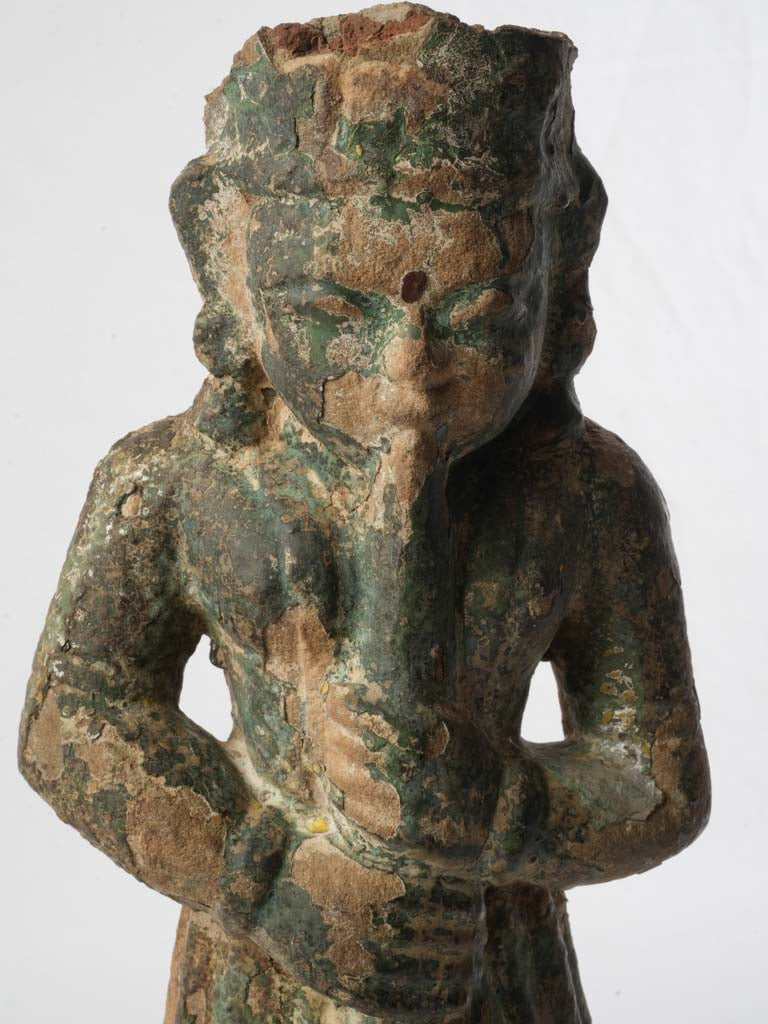 Timeworn Indian Krishna carving  