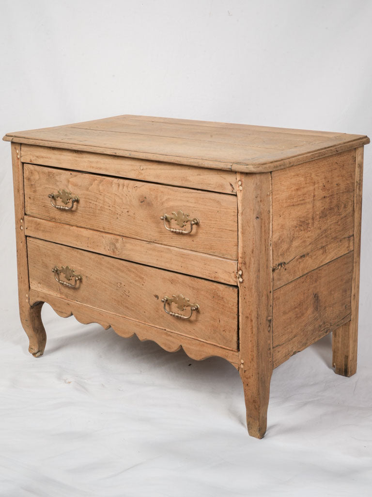 Petite Antique Provençal Commode in Stripped Hardwood - 28¾" x 39" x 23¼"