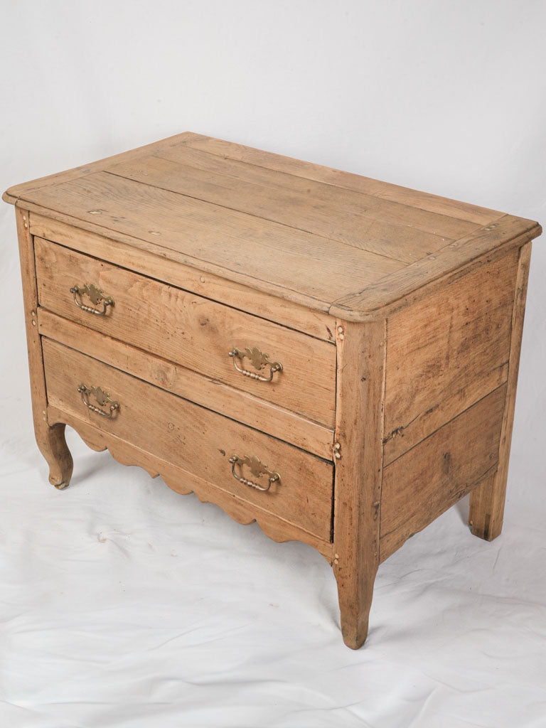 Petite Antique Provençal Commode in Stripped Hardwood - 28¾" x 39" x 23¼"
