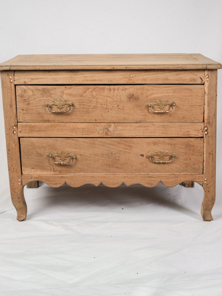 Petite Antique Provençal Commode in Stripped Hardwood - 28¾" x 39" x 23¼"