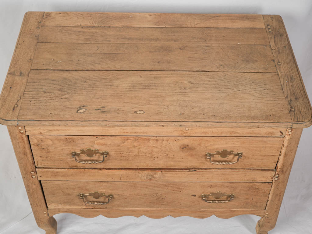 Petite Antique Provençal Commode in Stripped Hardwood - 28¾" x 39" x 23¼"