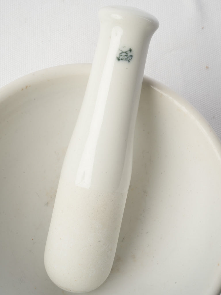 Patina-finish ceramic pharmacy set