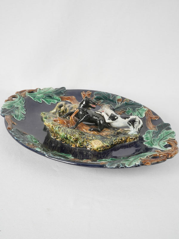 French 20th Century Glazed Ceramic Platter 