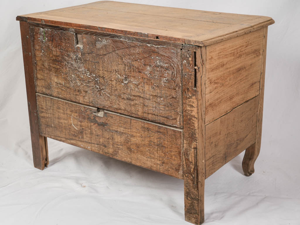 Petite Antique Provençal Commode in Stripped Hardwood - 28¾" x 39" x 23¼"
