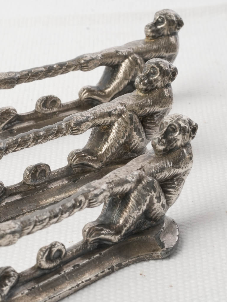 Timeworn patina antique knife rests  