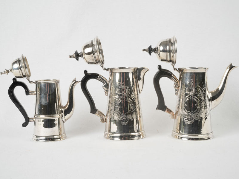 Classic Georgian silverplate coffee pots