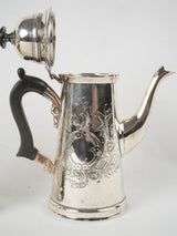 Charming antique silverplate coffee pots