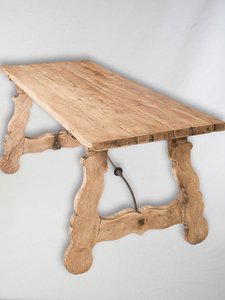 20th Century French Oak Spanish-Style Trestle Table - 70½"