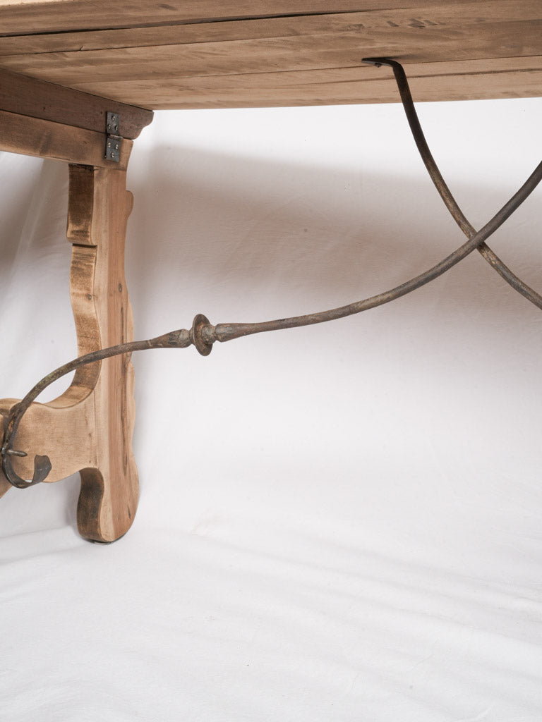 20th Century French Oak Spanish-Style Trestle Table - 70½"