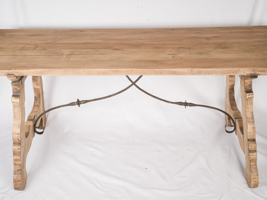 20th Century French Oak Spanish-Style Trestle Table - 70½"