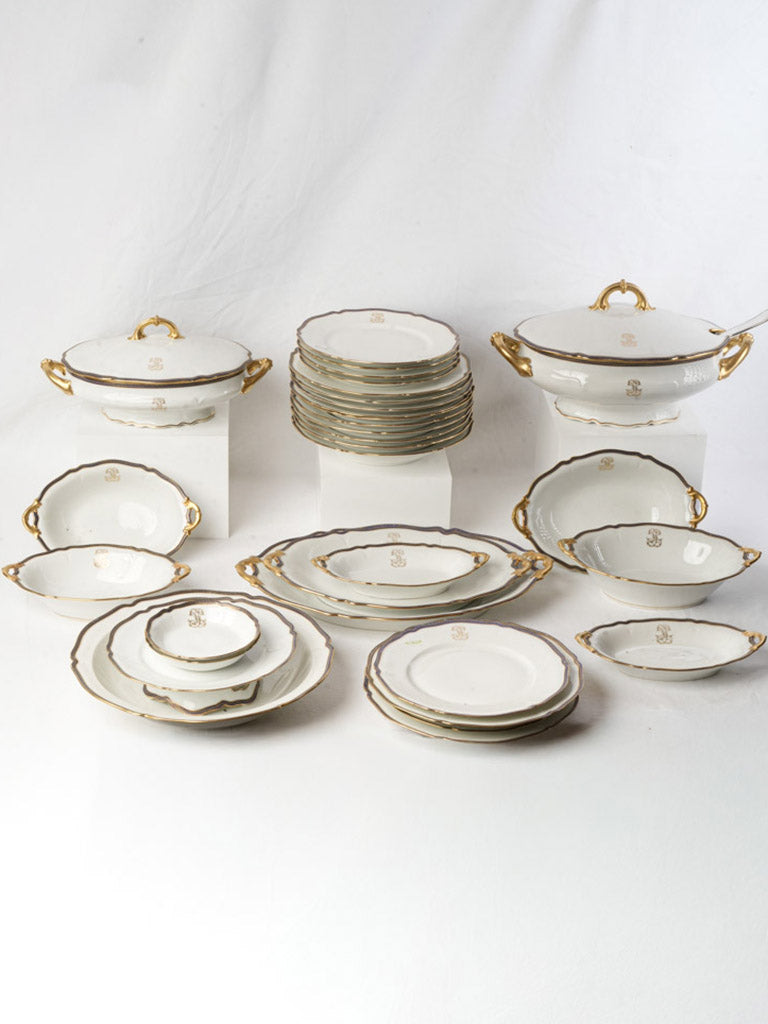 Elegant White Porcelain Table Service