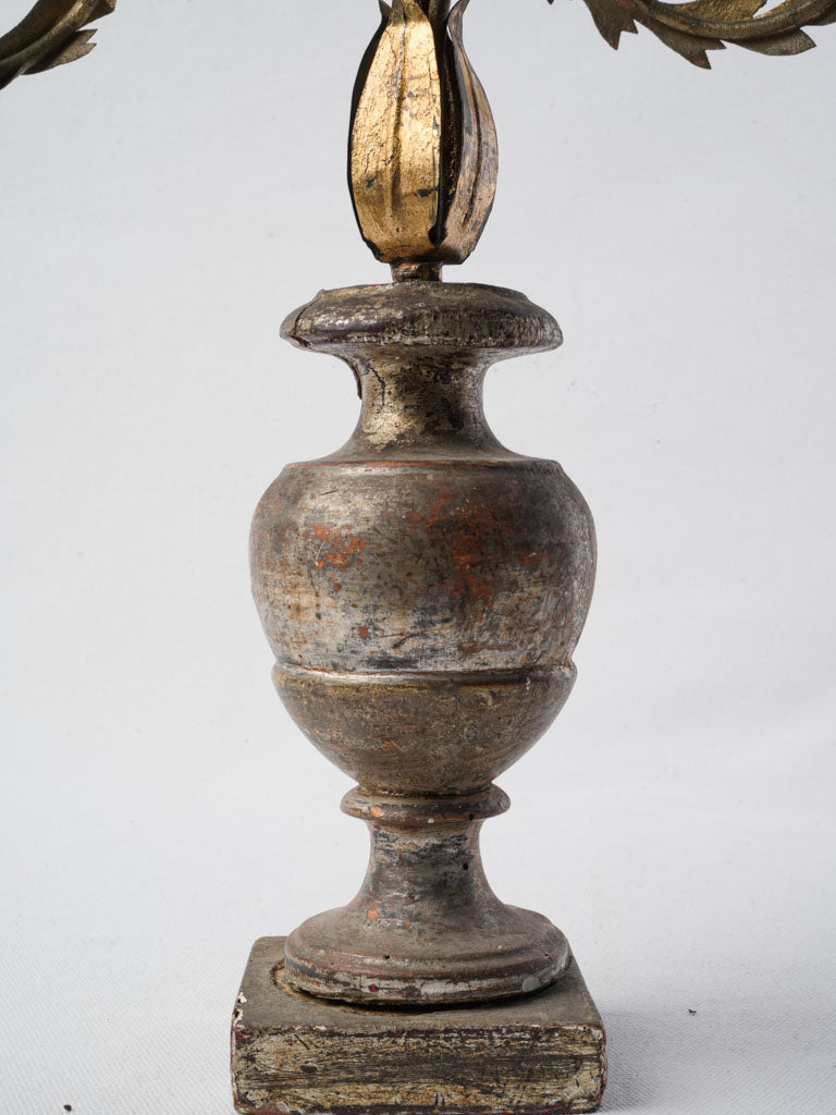 Leafy floral bobeches candelabra 