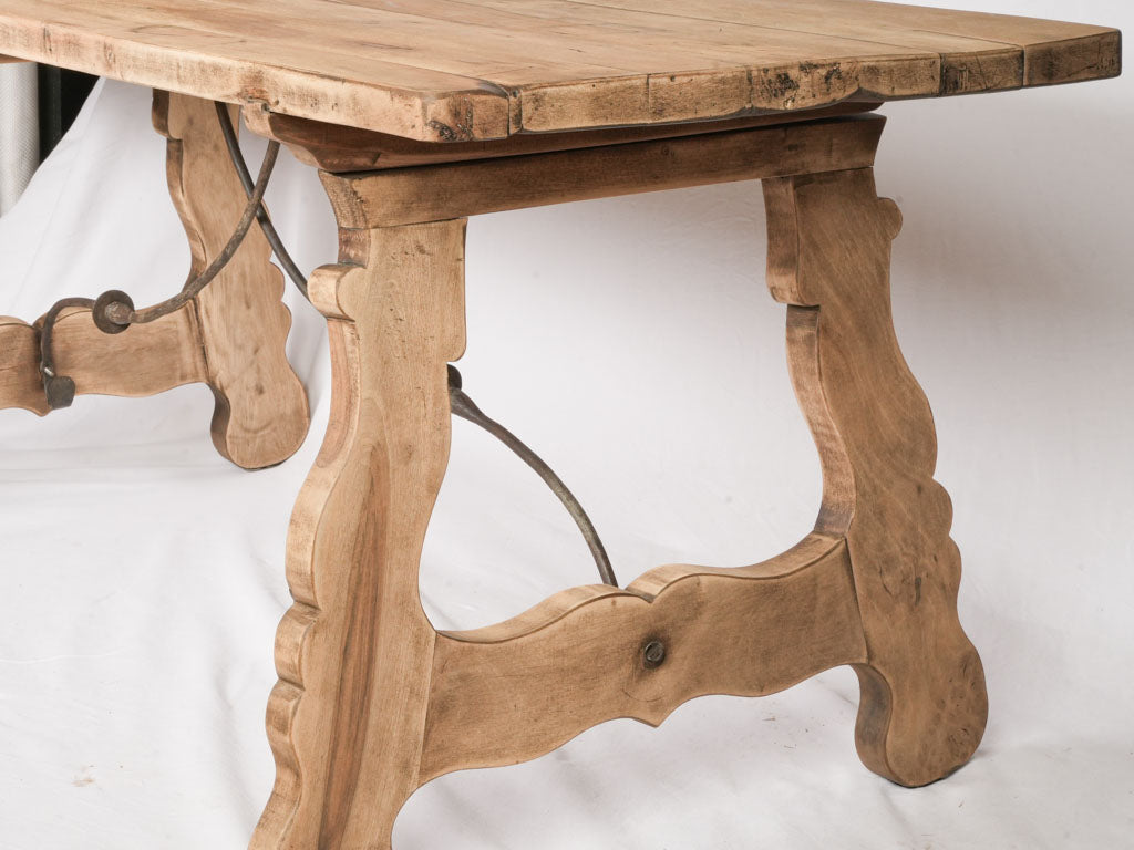 20th Century French Oak Spanish-Style Trestle Table - 70½"