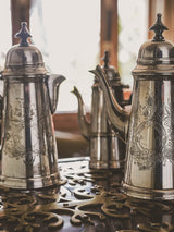 Beautiful engraved antique coffee set