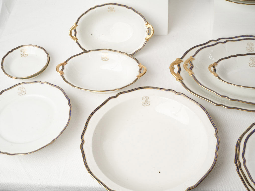 Rich Gilded Porcelain Dinner Service